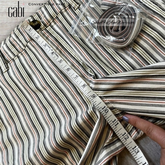 CAbi NWT sage multi- stripe convertible tie strap pants *shop@iamwarrior - Picture 11 of 15